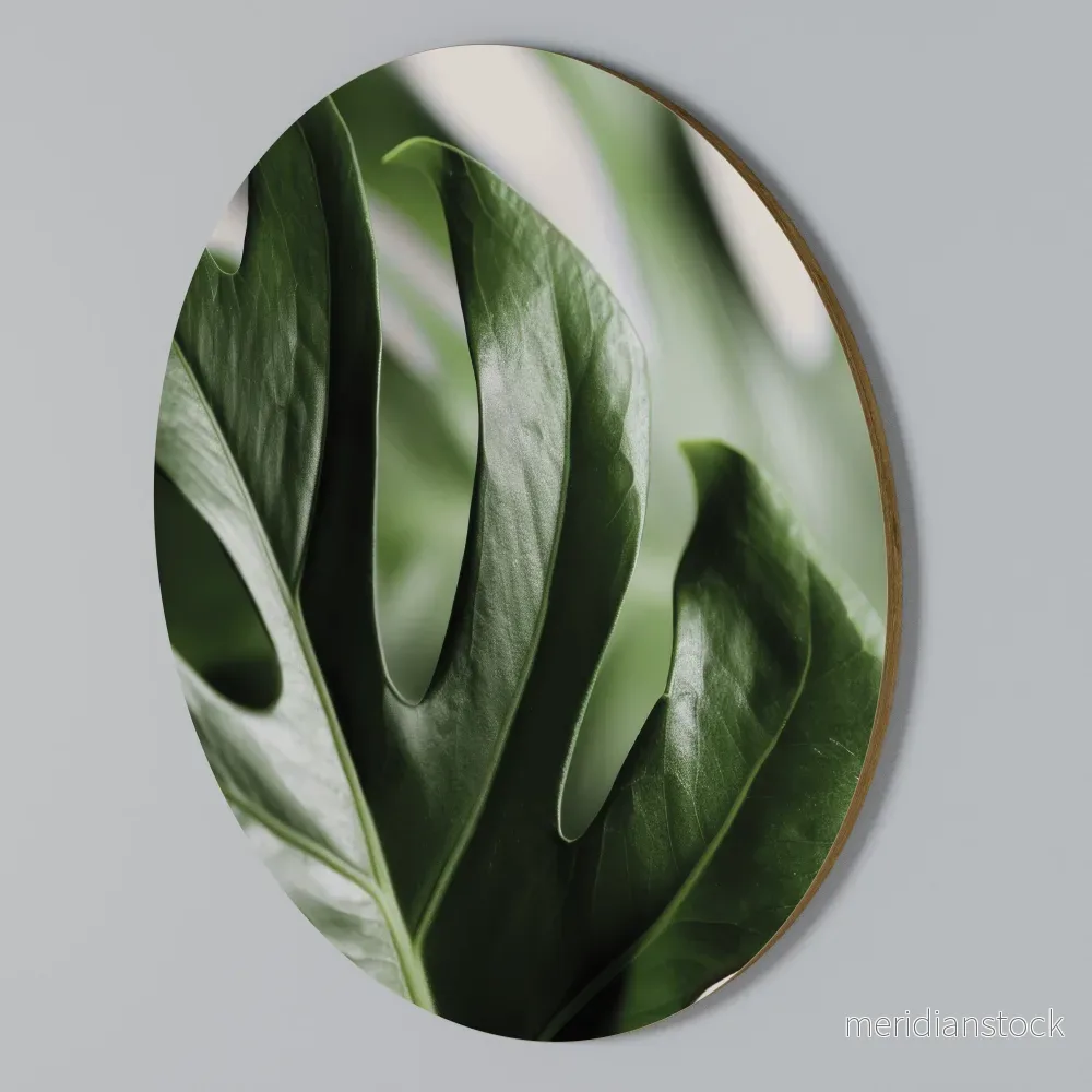 SHARP MONSTERA Rund väggdekor