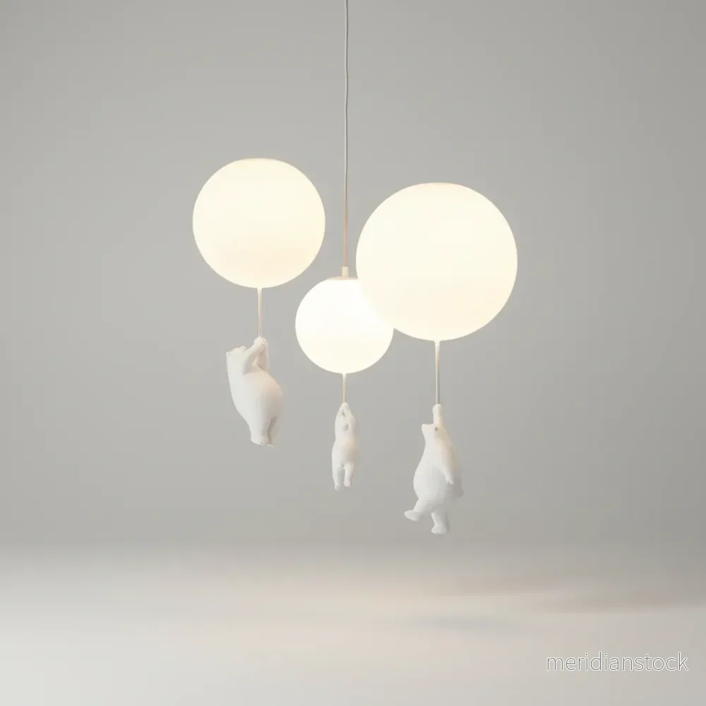 Lekfull barnrumslampa - BalloonBearo - Bild 2