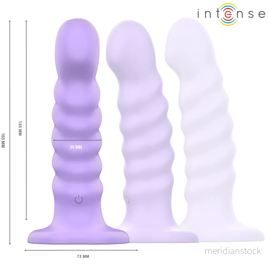 INTENSE - BRENDA VIBRATOR SIZE M SPIRAL DESIGN 10 VIBRATIONS PURPLE REMOTE CONTROL - Bild 2
