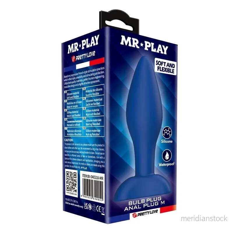 MR PLAY - TAPERED SILICONE ANAL PLUG BLUE M - Bild 3