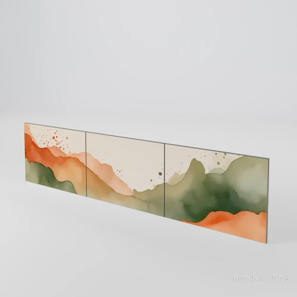 WATERCOLOUR PEAKS Luckset med 3 dörrar till TV-bänk - Bild 3
