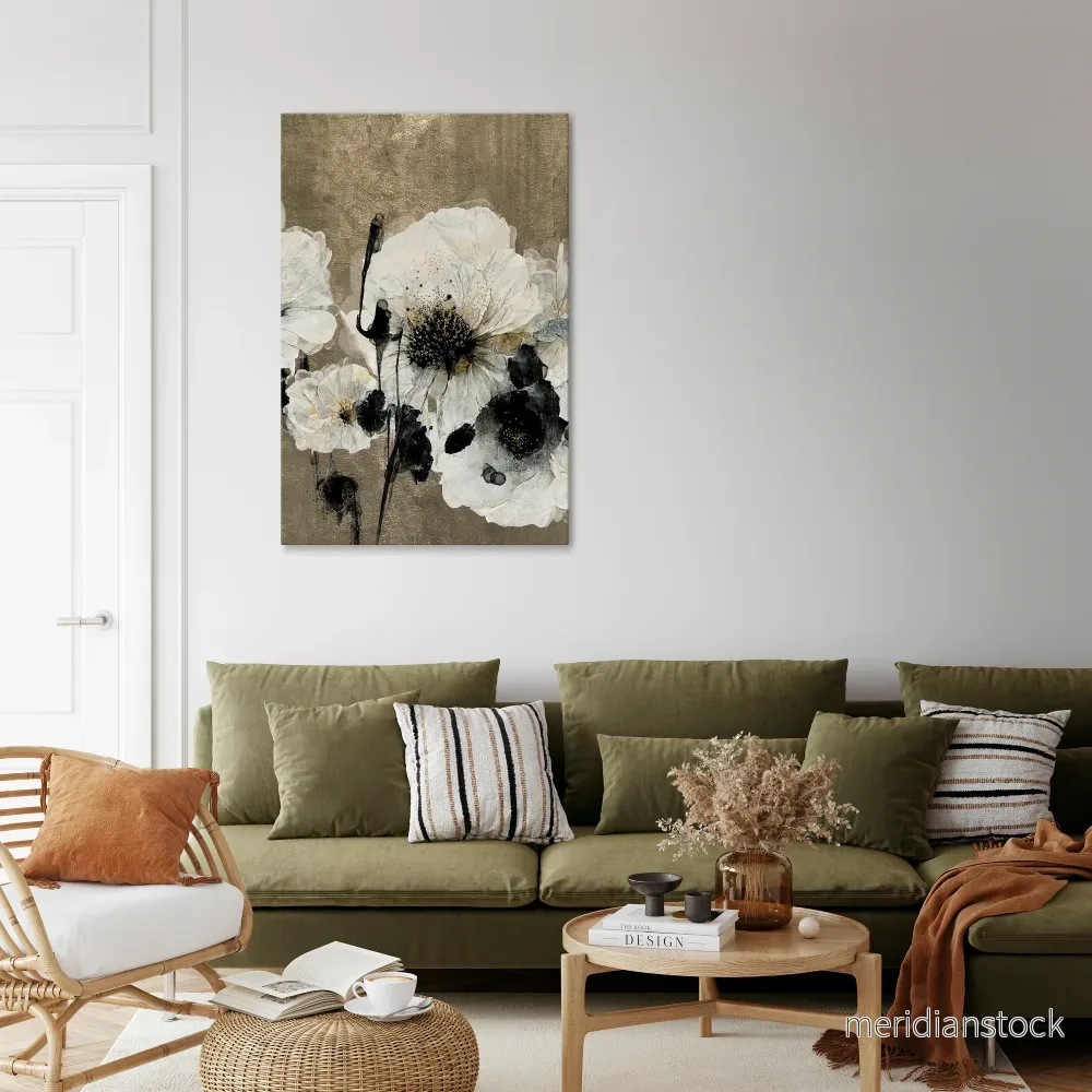 HARMONY IN WHITE Vertical Canvas Print - Bild 2
