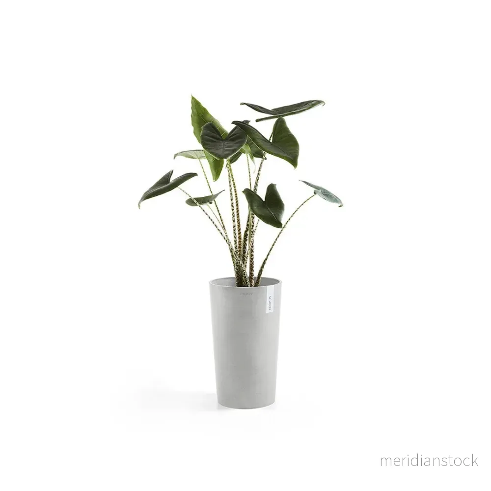 Kruka Amsterdam medelhög 50cm vitgrå