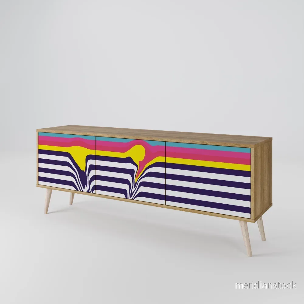 COLORFUL DIVERSION TV-bänk med 3 dörrar COLORFUL DIVERSION TV-bänk med 3 dörrar