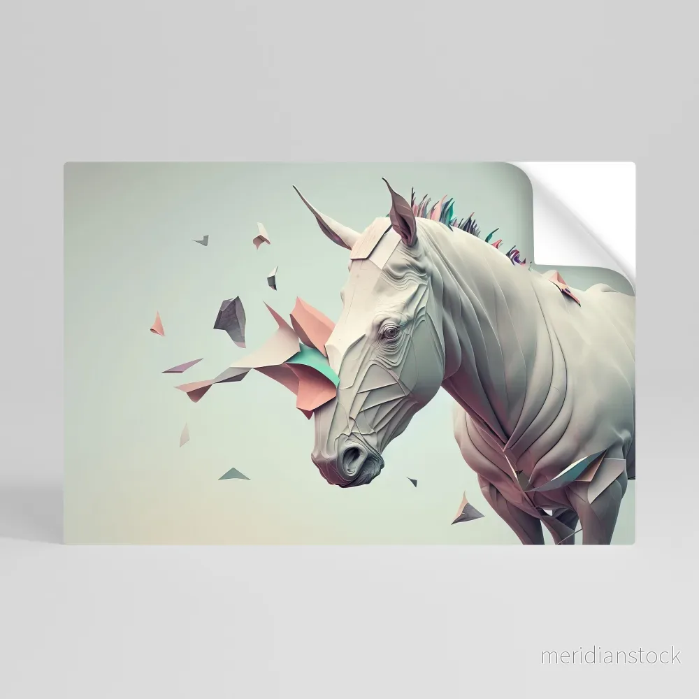 FUTURISTIC HORSE Självhäftande Horisontell Poster FUTURISTIC HORSE Självhäftande Horisontell Poster