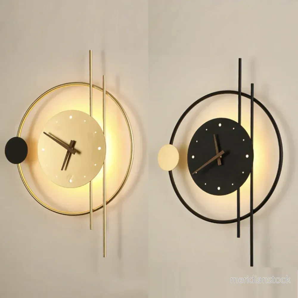 Moderna LED-väggklocklampa - Chronos