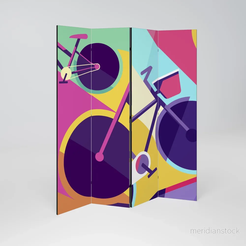 BIKE DREAMS Rumsavdelare 4 paneler - Bild 2