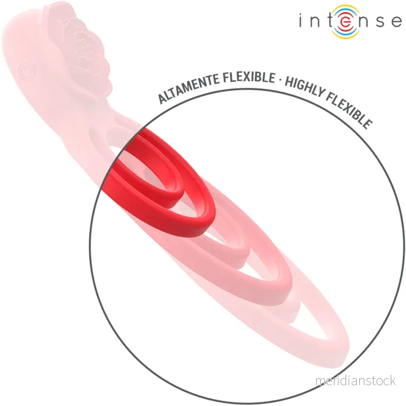 INTENSE - GAIL STIMULATOR ROSE 10 VIBRATIONS RED REMOTE CONTROL - Bild 3