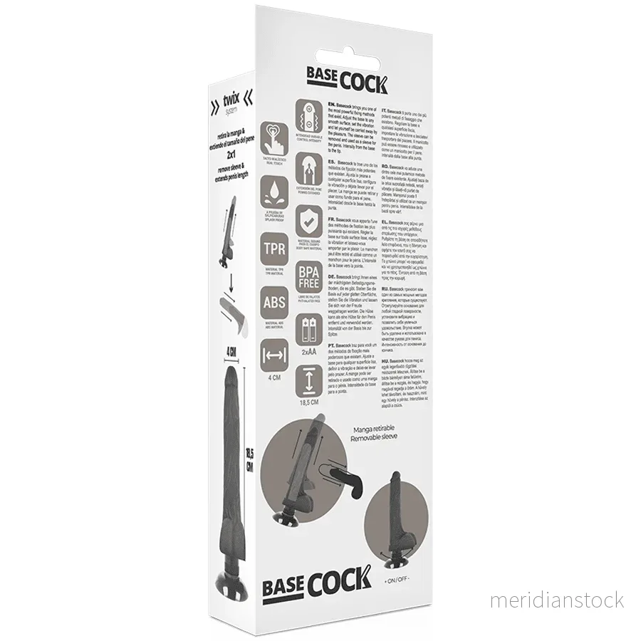 BASECOCK - REALISTIC VIBRATOR 2-1 FLESH 18.5 CM -O- 4 CM - Bild 2