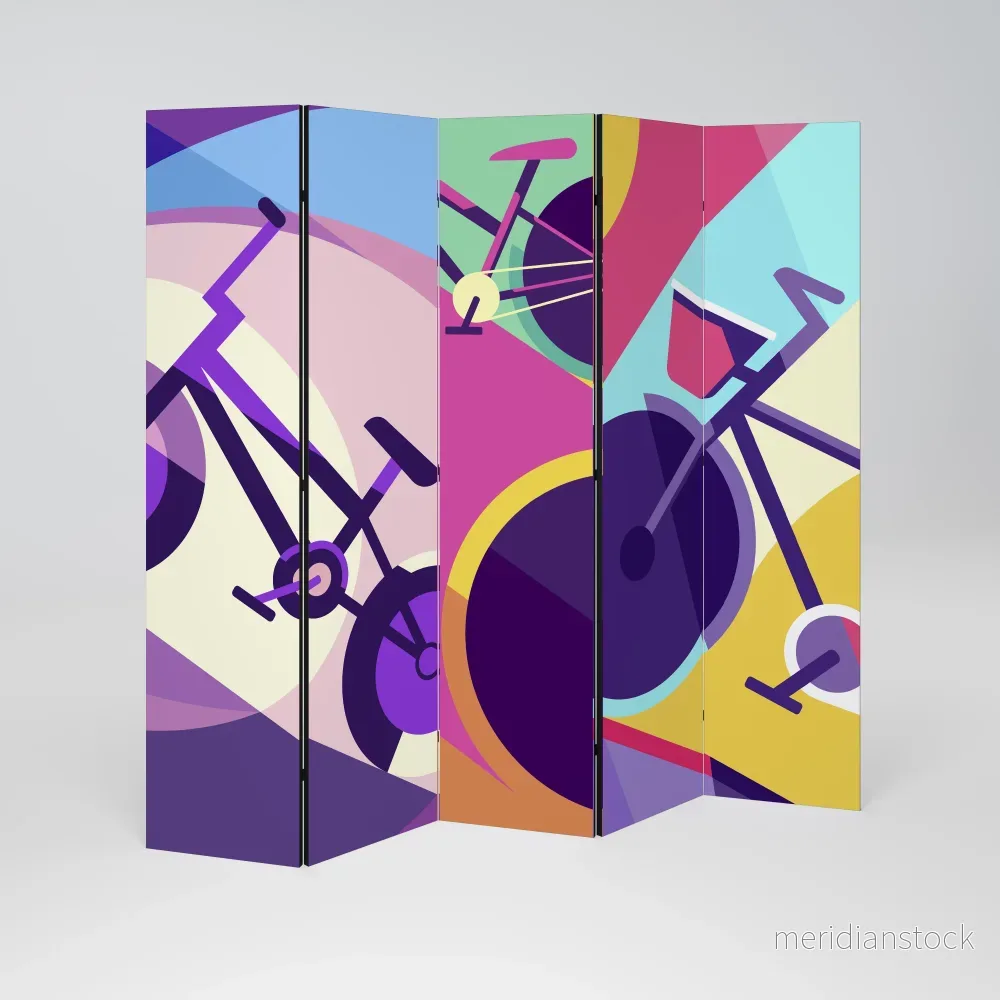 BIKE DREAMS Dekorativ rumsavdelare – 5 paneler - Bild 2