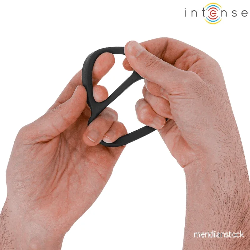 INTENSE - BOBBY DOUBLE SILICONE PENIS RING BLACK