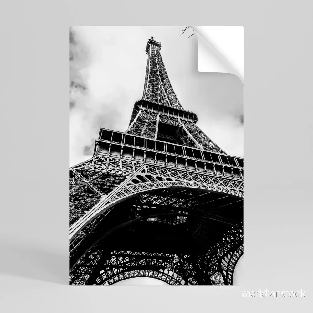 MONOCHROME PARISIAN ICON Självhäftande Vertikal Poster - Bild 3