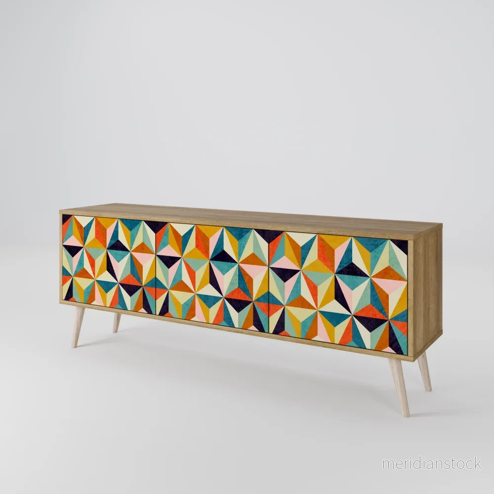 TESSELATE TREASURES TV-bänk med 3 dörrar TESSELATE TREASURES TV-bänk med 3 dörrar
