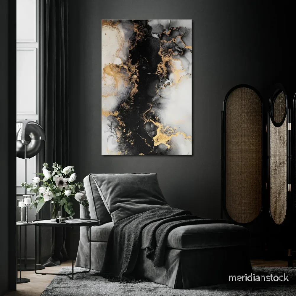 MARBLE OF TOMMORROW Vertical Canvas Print - Bild 2