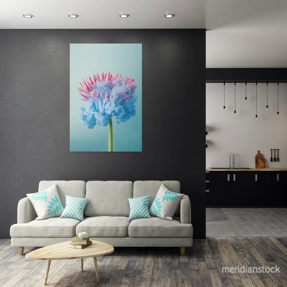 MISTY BLUE EXPLOSION Vertical Canvas Print MISTY BLUE EXPLOSION Vertical Canvas Print