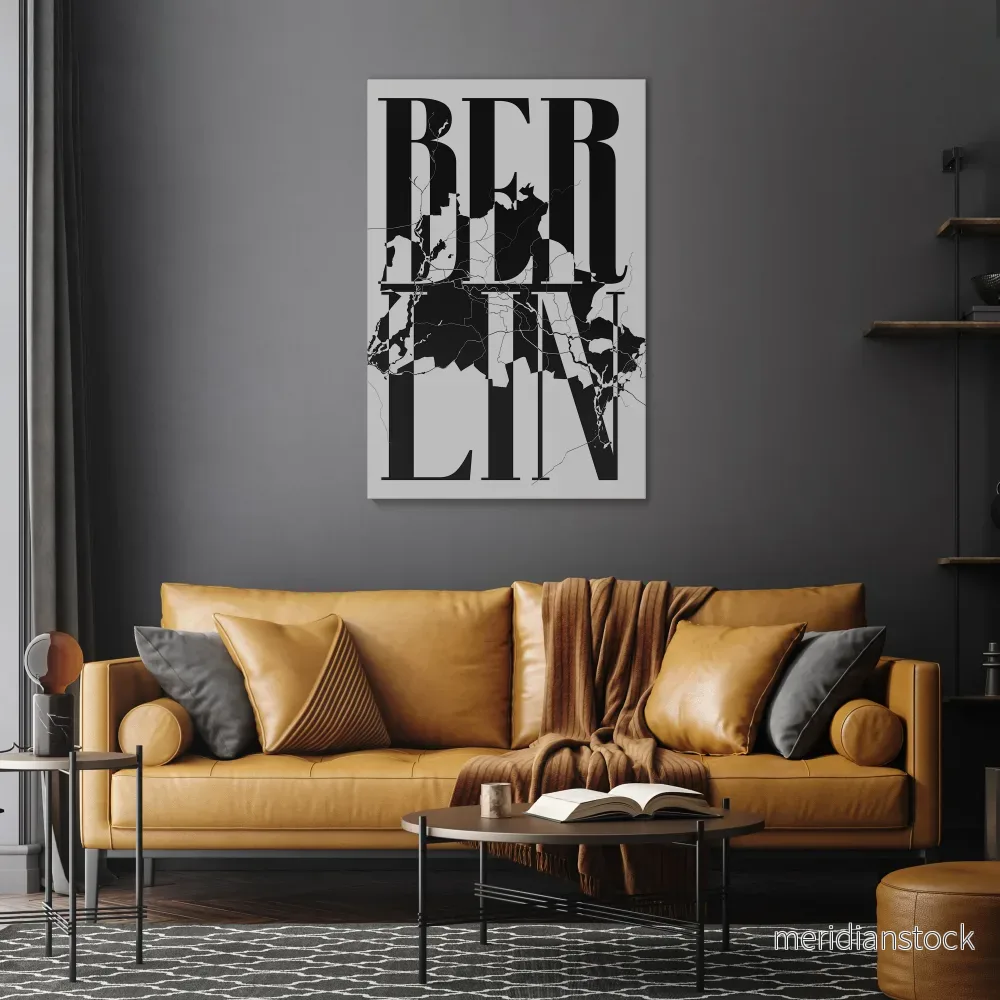 BOLD HORIZONS OF BERLIN Vertical Canvas Print - Bild 2