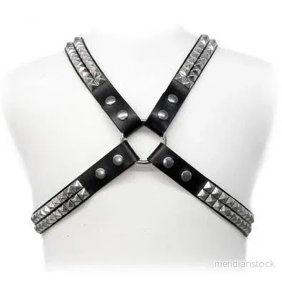 LEATHER BODY - PYRAMID STUD HARNESS - Bild 2