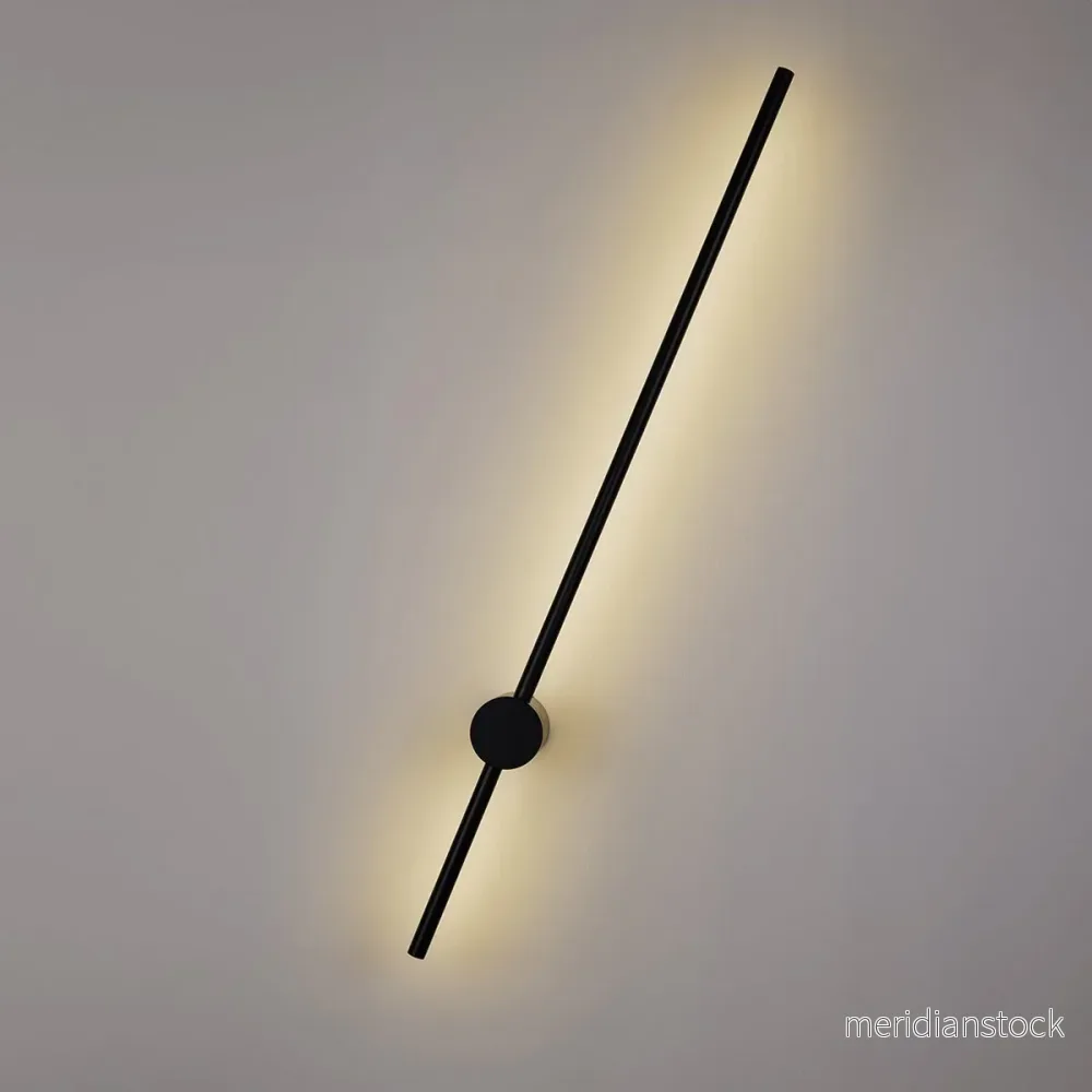 Vägglampa LED linjär – modern minimalistisk list i svart Vägglampa LED linjär – modern minimalistisk list i svart