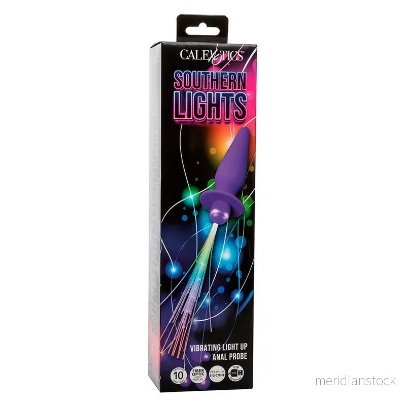 CALEXOTICS - SOUTHERN LIGHTS LIGHT UP ANAL PLUG 10 VIBRATIONS SILICONE PURPLE - Bild 3