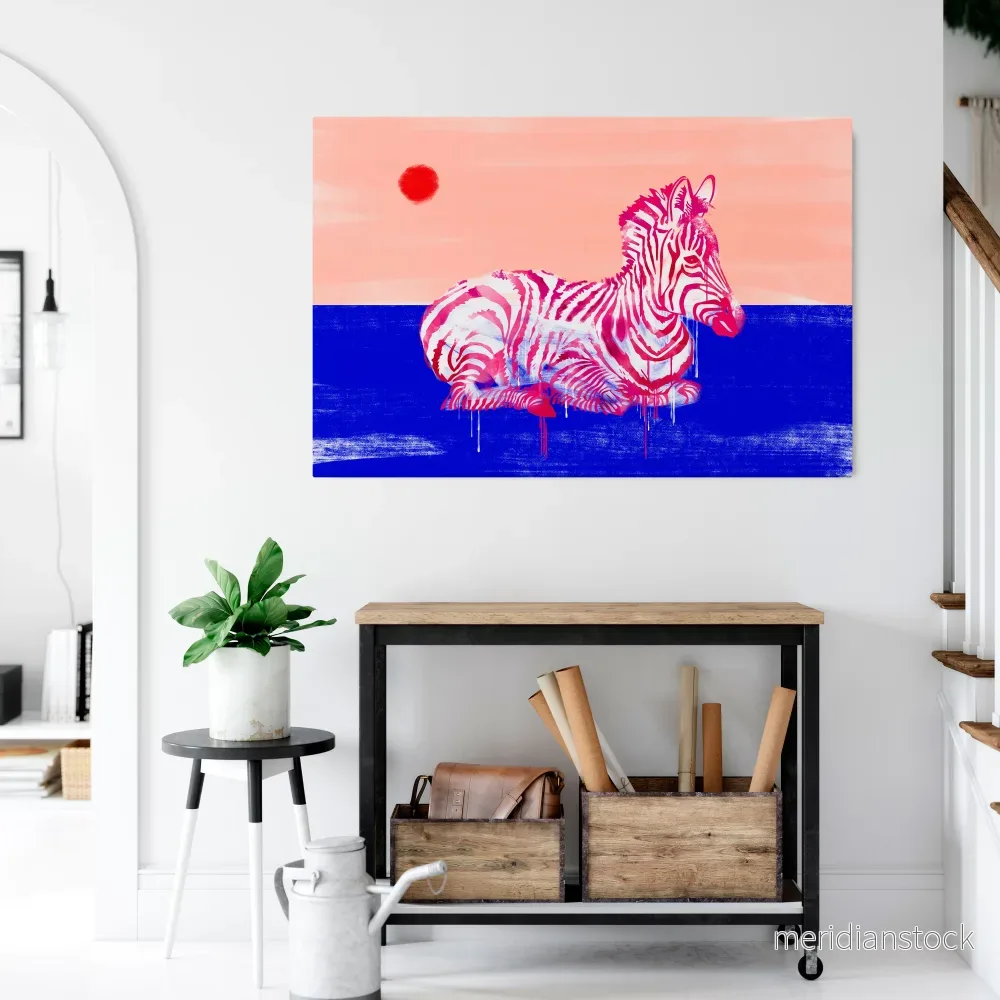FANCIFUL ZEBRA Horizontal Canvas Print