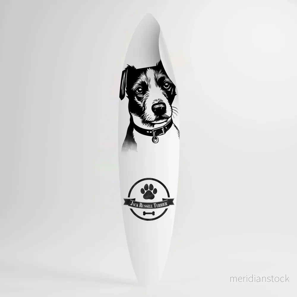 JACK RUSSEL TERRIER Väggdekal surfbräda