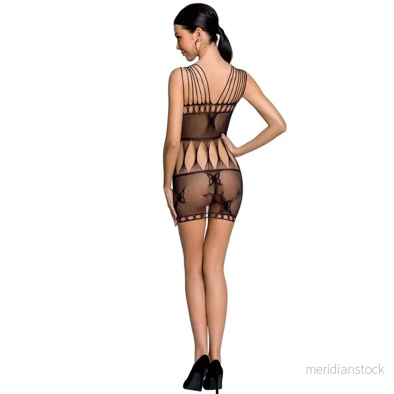 PASSION - WOMAN BS090 BODYSTOCKING BLACK ONE SIZE - Bild 3