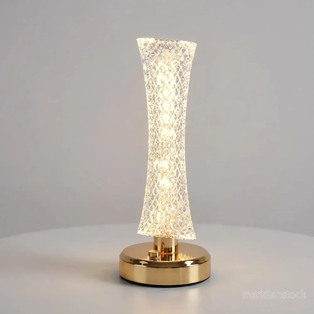Bärbar bordslampa i kristallstil - Crystelle - Bild 2