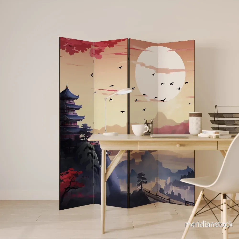 JAPANESE AURA Rumsavdelare 4 paneler - Bild 3