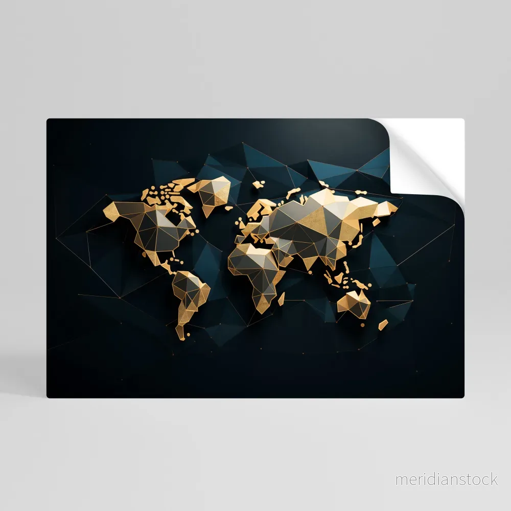 SHIMMERING WORLD SYMMETRY Självhäftande Horisontell Poster - Bild 2