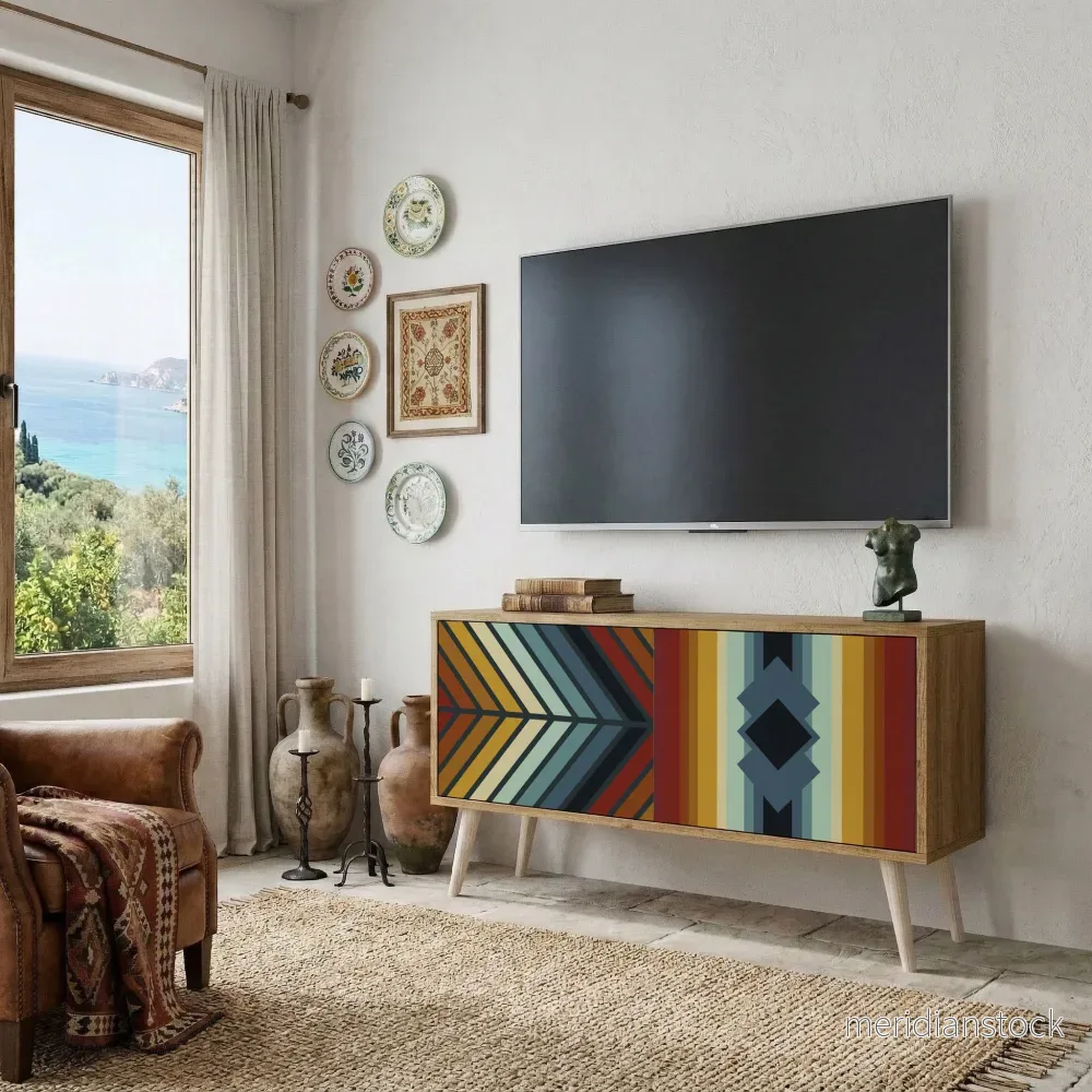 INDIGENOUS ZIGZAG Kompakt TV-bänk med 2 dörrar - Bild 3