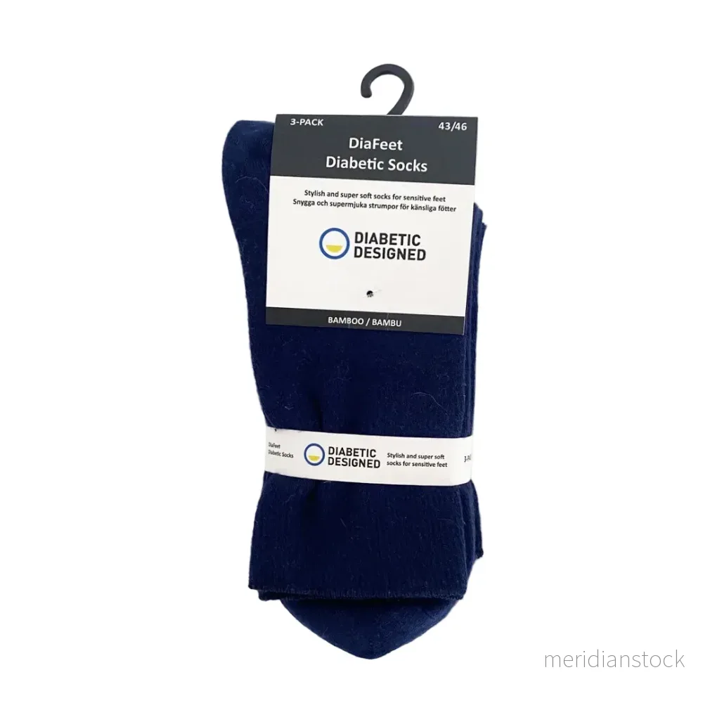 DiaFeet Diabetesstrumpor i bambu Marin 3-pack DiaFeet Diabetesstrumpor i bambu Marin 3-pack