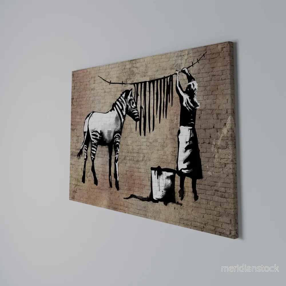 TIDY ZEBRA Horizontal Canvas Print - Bild 3