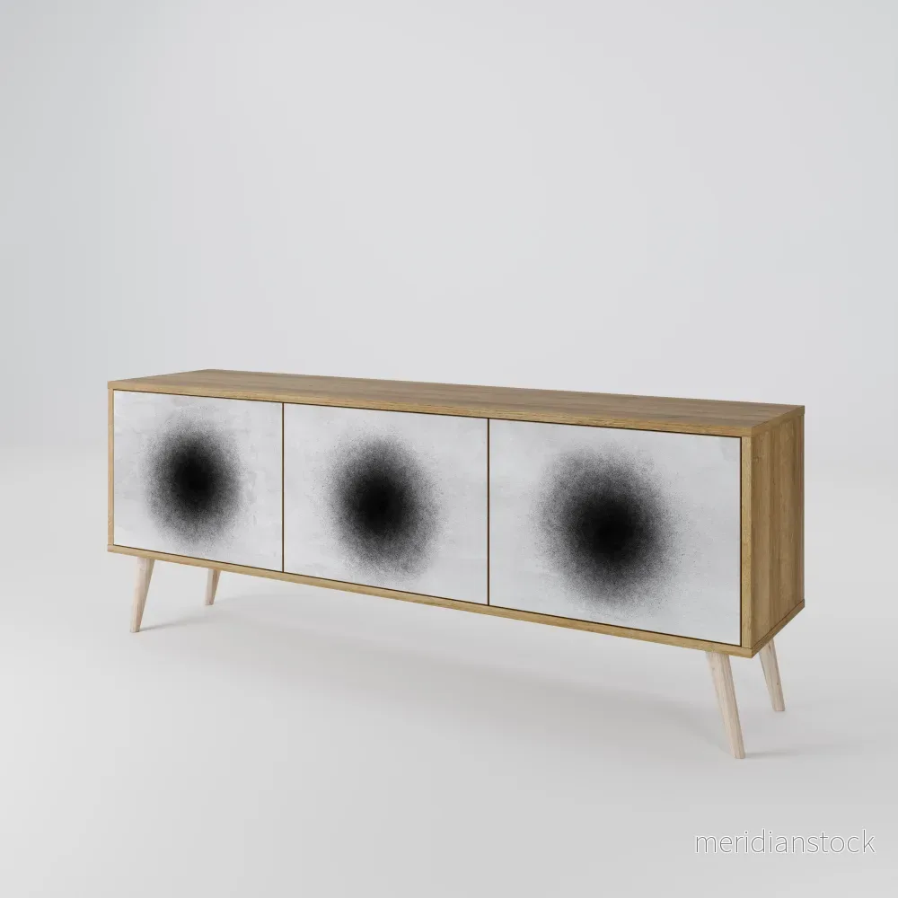 BLACK HOLE TV-bänk med 3 dörrar