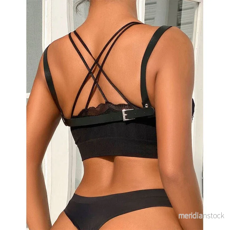 SUBBLIME - 953713 PUNK BONDAGE BELT METAL BUCKLE BLACK ONE SIZE - Bild 3