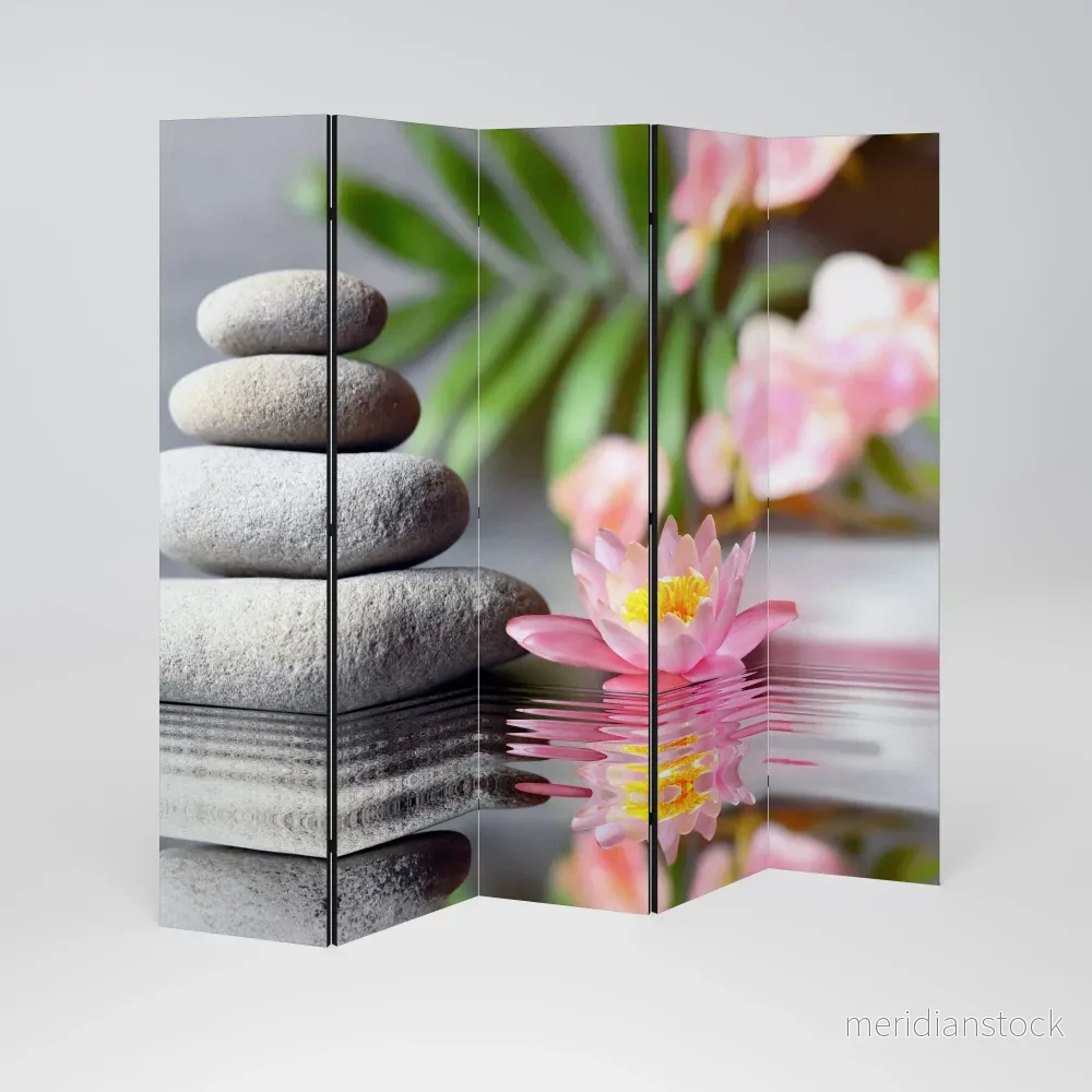 CALMING REFLECTIONS Dekorativ rumsavdelare – 5 paneler