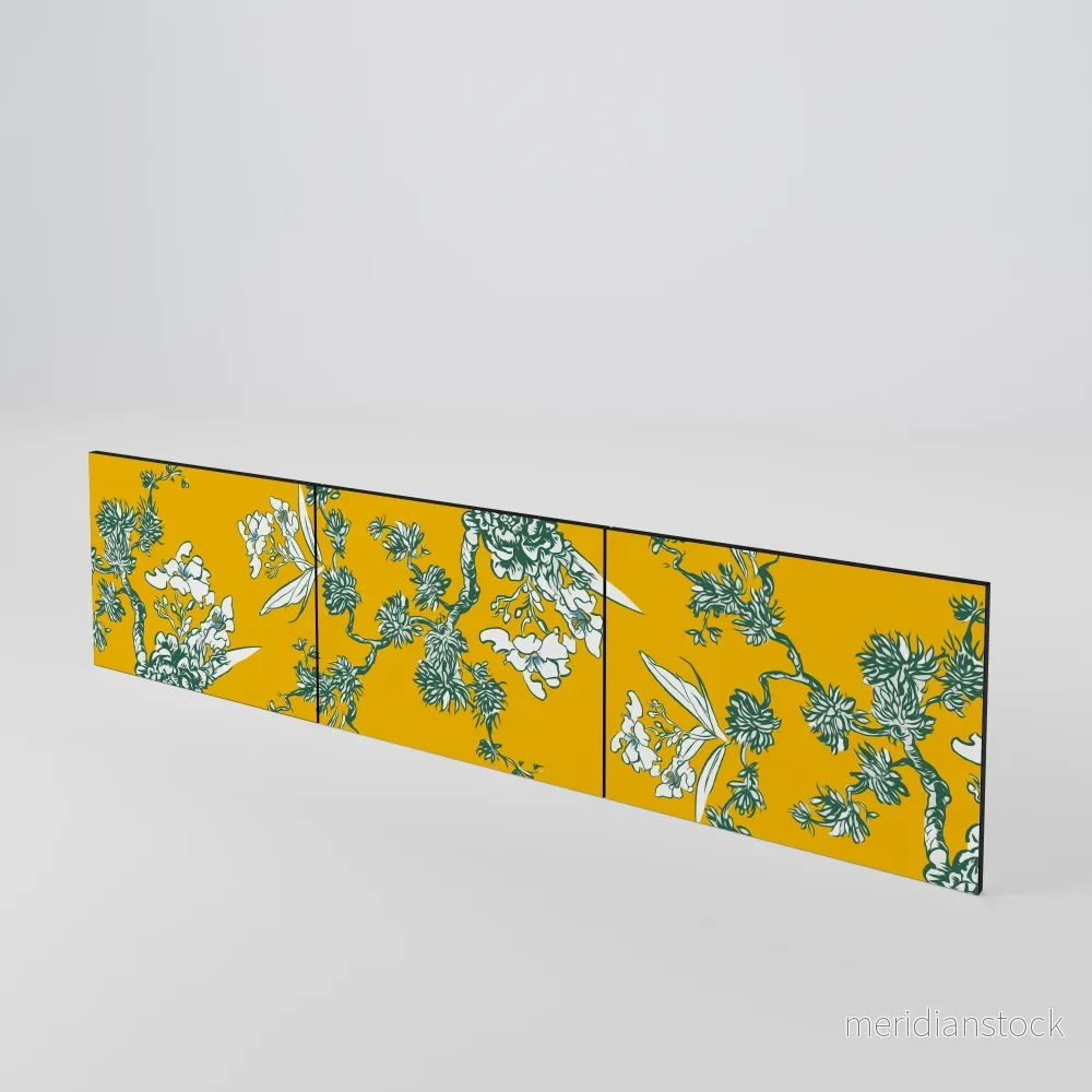 YELLOW CHINOISERIE Luckset med 3 dörrar till TV-bänk - Bild 2