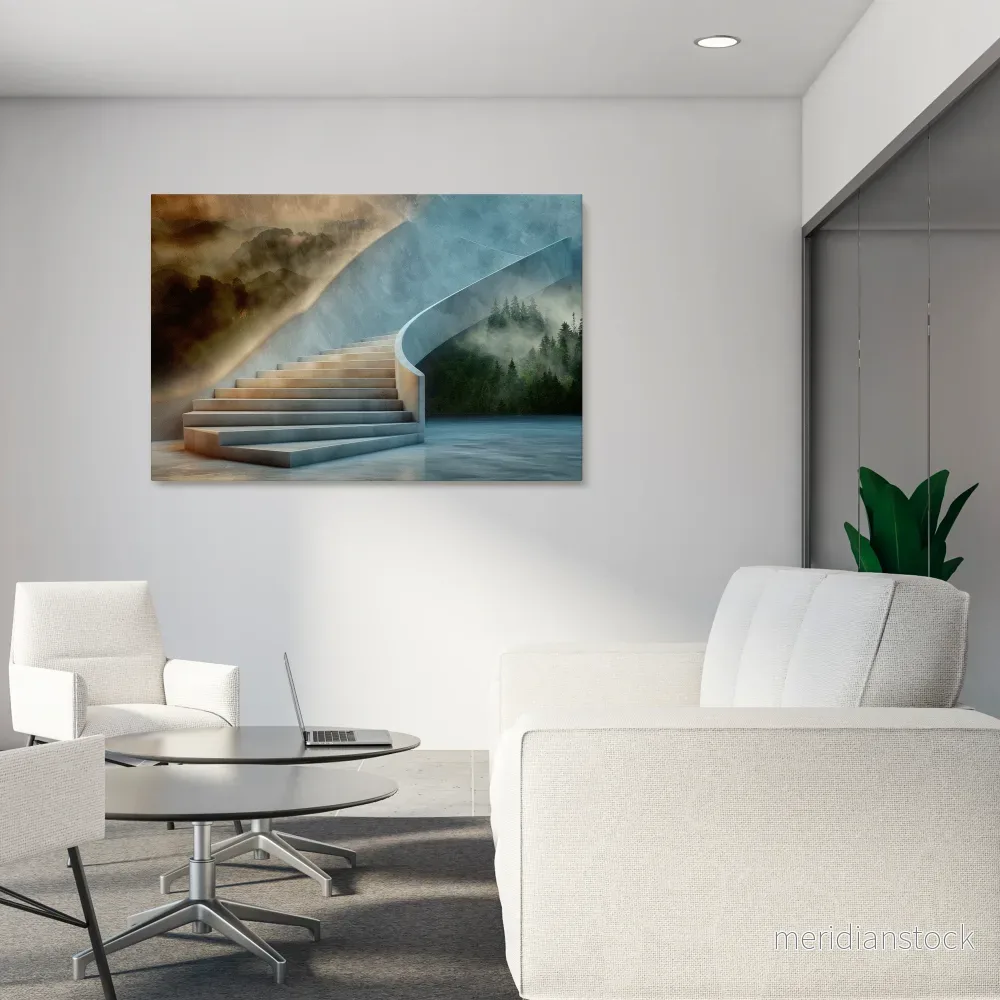 STEPS TO SERENITY Horizontal Canvas Print