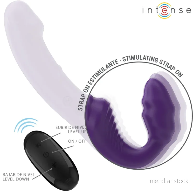 INTENSE - JILL DOUBLE VIBRATOR 20 CM PURPLE REMOTE CONTROL - Bild 3