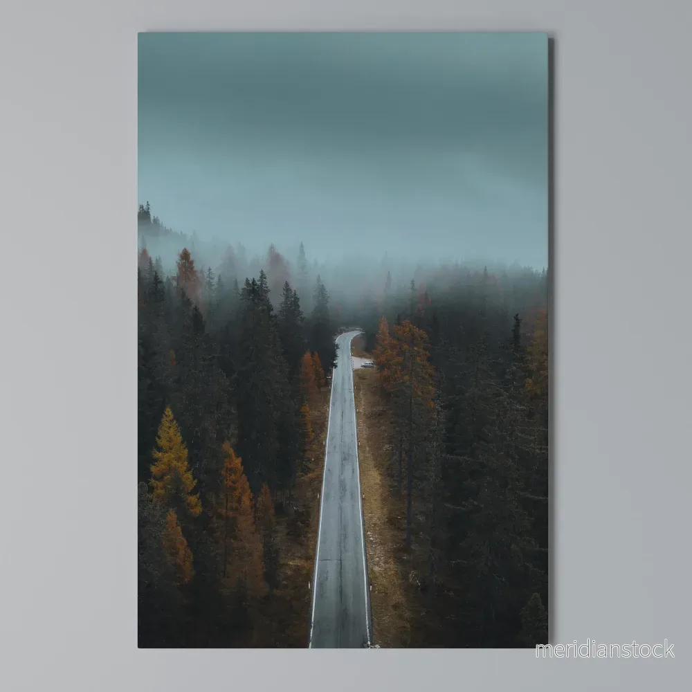 SERENE ROADWAY ESCAPE Vertical Canvas Print - Bild 3