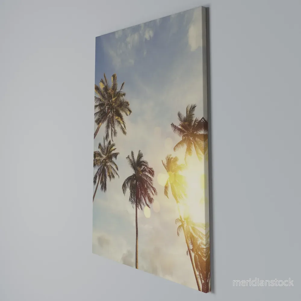 WHISPERING PALM LEAVES Vertical Canvas Print - Bild 3