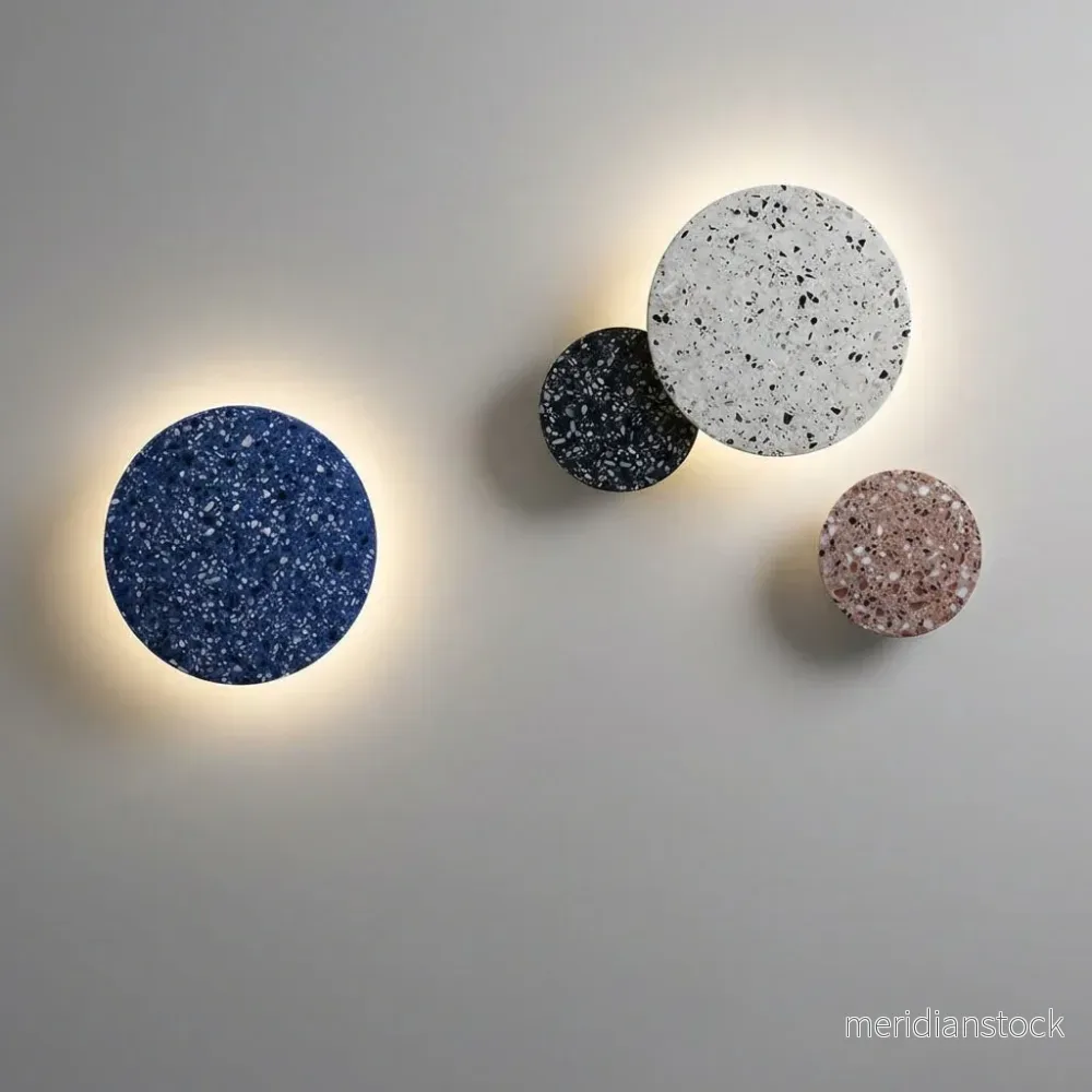 Rund vägglampa i terrazzo-stil - Orbique - Bild 2