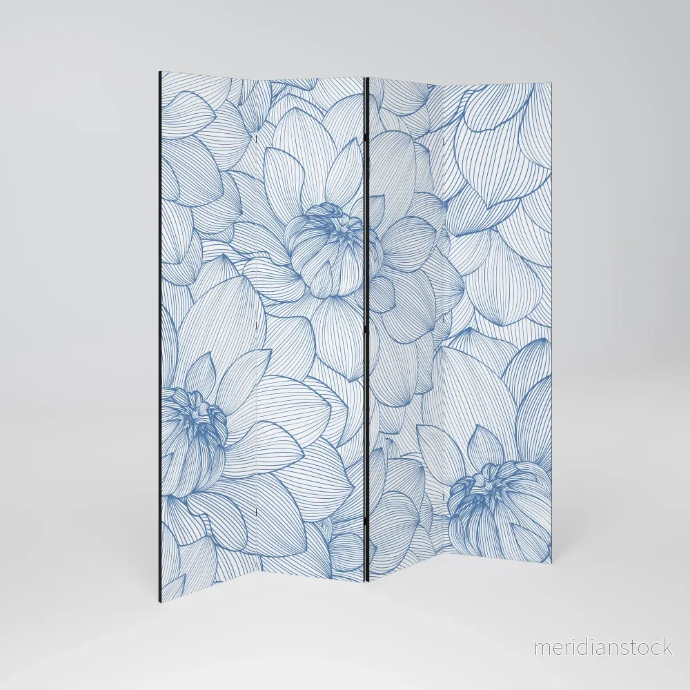 LUSH LINEAR BLOOMS Rumsavdelare 4 paneler