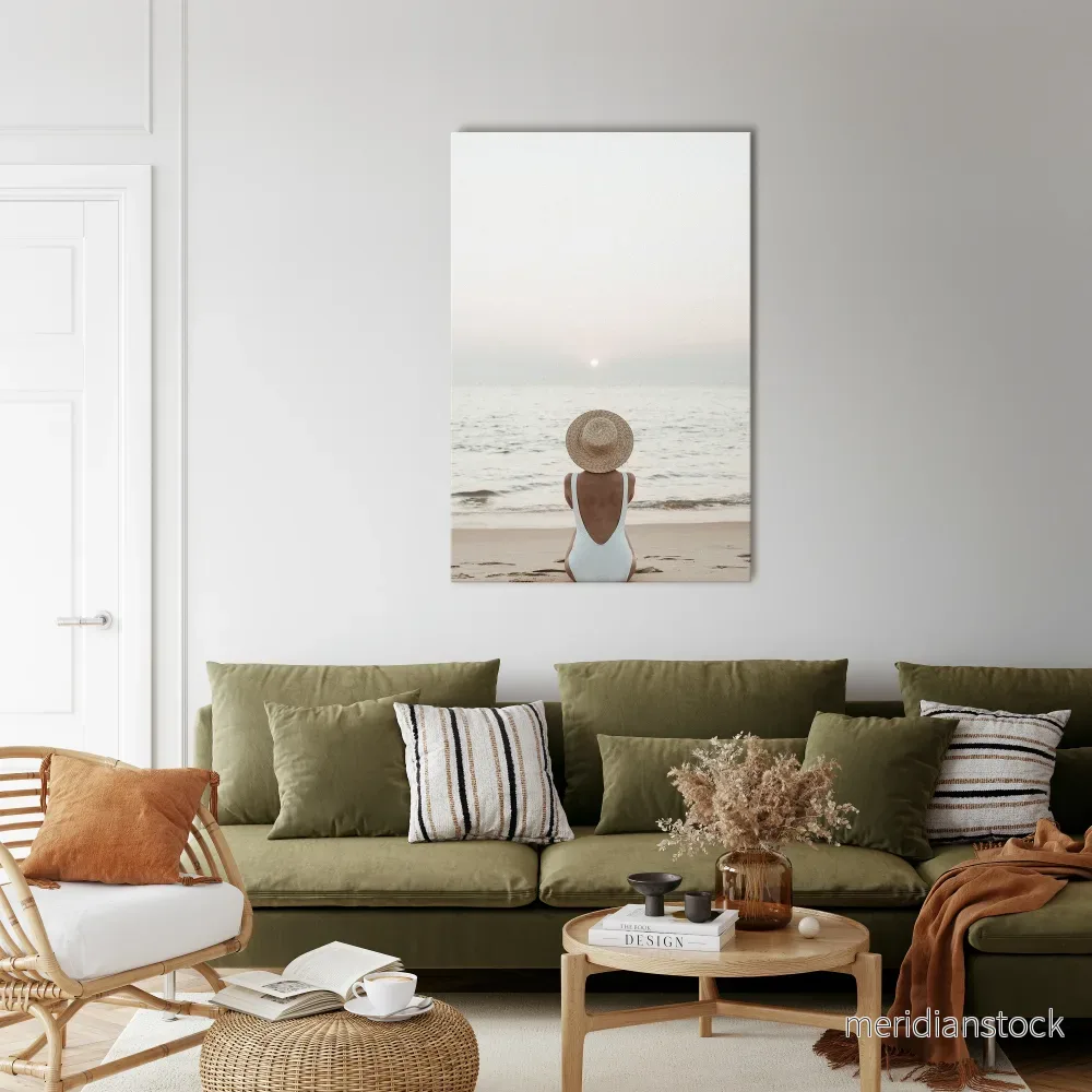 SAND AND SOLITUDE Vertical Canvas Print - Bild 2