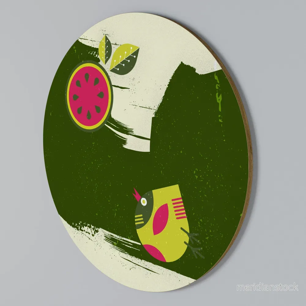 FRUITFUL SWIRLS Rund väggdekor
