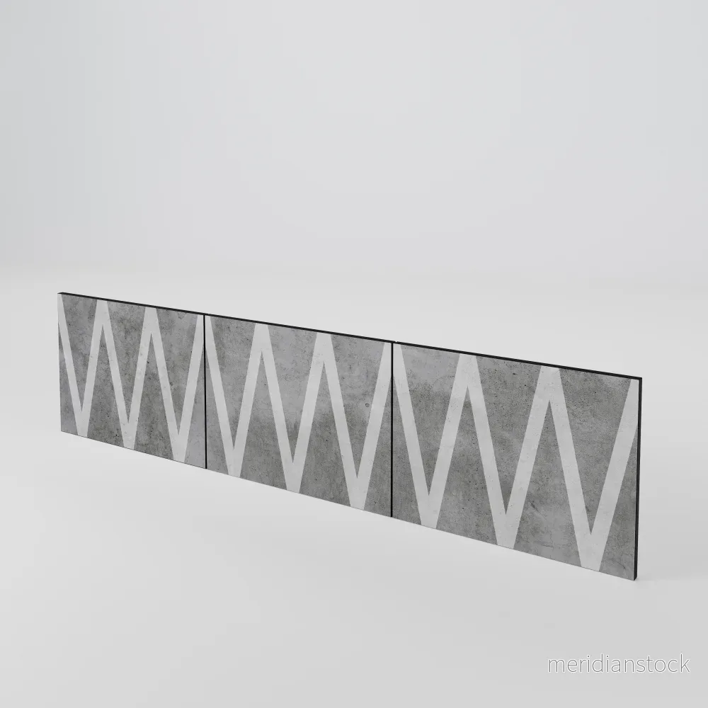 SOLID ZIG ZAG Luckset med 3 dörrar till TV-bänk - Bild 2