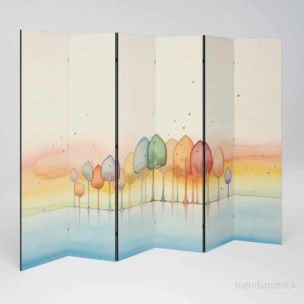 COLORFUL OASIS Rumsavdelare 6 paneler COLORFUL OASIS Rumsavdelare 6 paneler