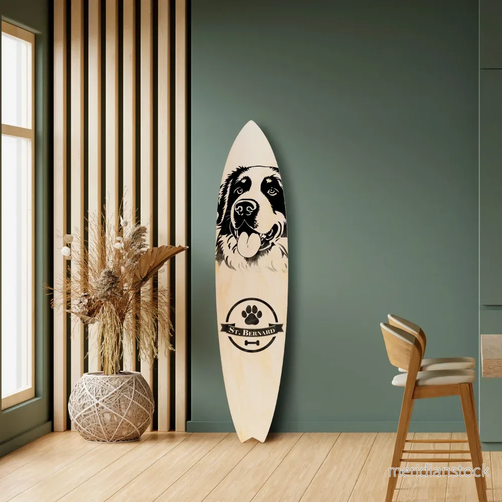 SAINT BERNARD Dekorativ Surfbräda - Bild 2
