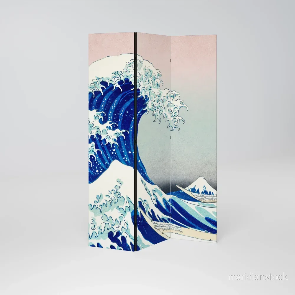 THE GREAT WAVE Dekorativ rumsavdelare – 3 paneler - Bild 2