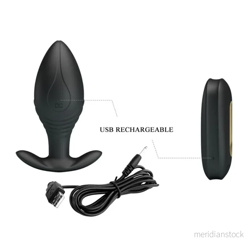 PRETTY LOVE - REGINA ANAL PLUG RECHARGEABLE VIBRATOR BLACK - Bild 3