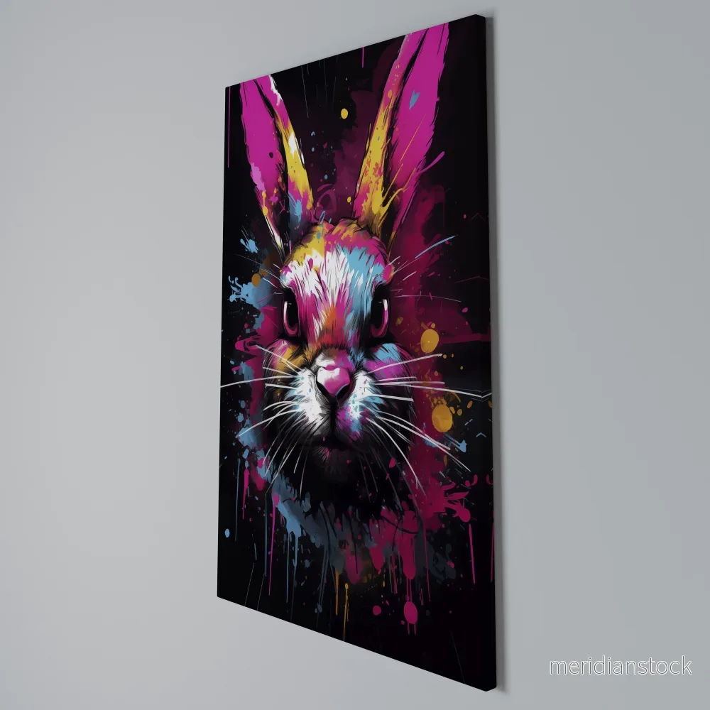 DON'T FOLLOW THE RABBIT Vertical Canvas Print - Bild 3